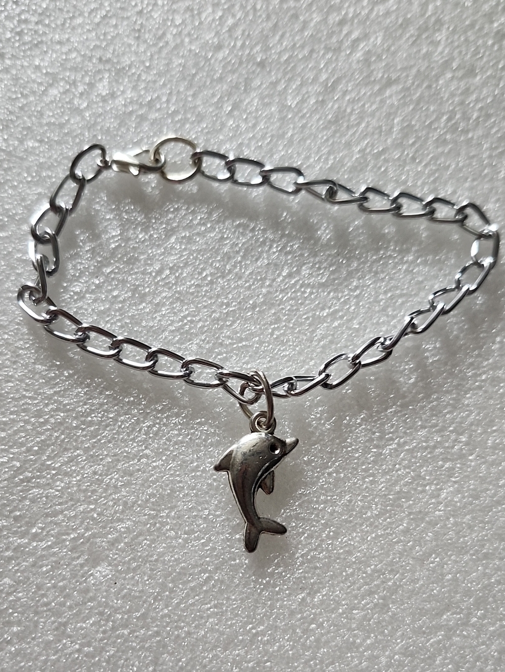 Hand Crafted Silver Dolphin Charm Bracelet